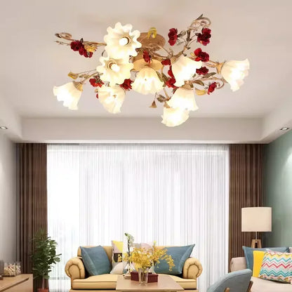 Amélie Nordic Flower Creative Semi-Flush Ceiling Light