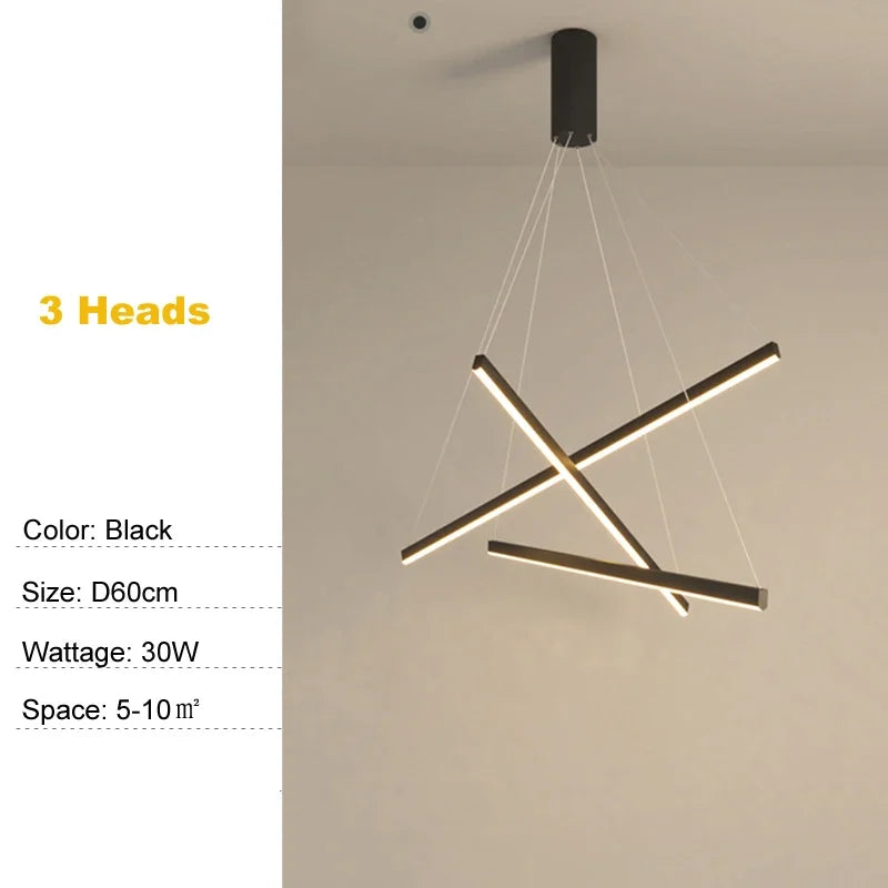 Élise Modern LED Stair Long Ceiling Chandelier