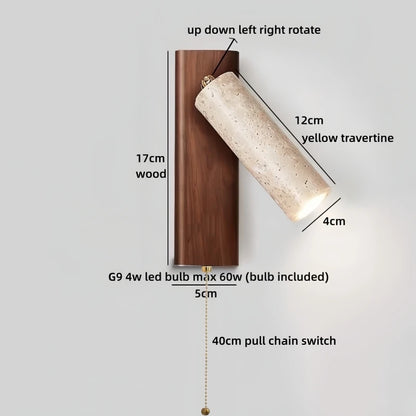 Émilie Travertine Stone Wall Light