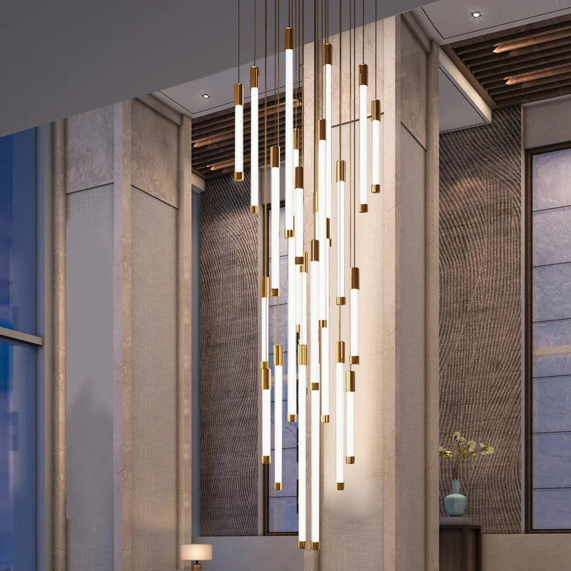 Geneviève Luxury Crystal LED Staircase Chandelier Light