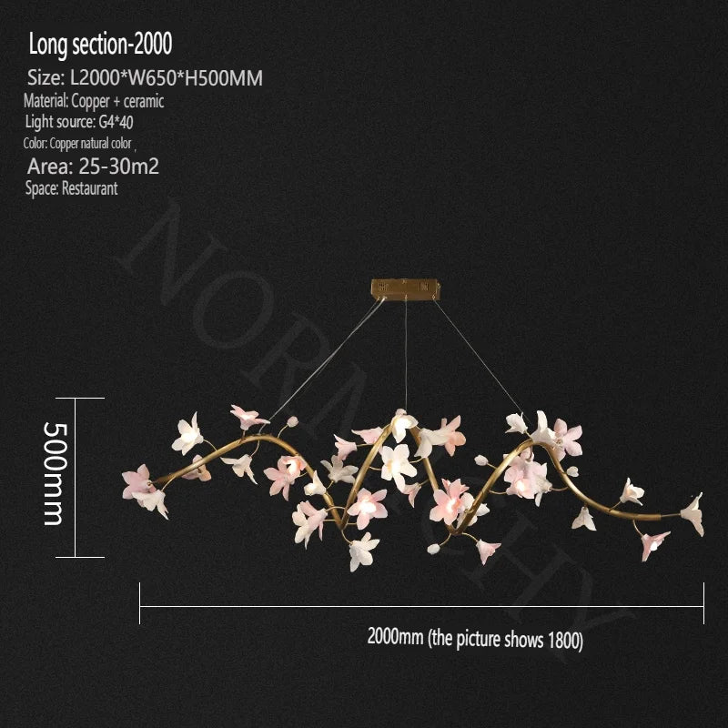 Celestia Luxury Ceramic Flower Chandelier