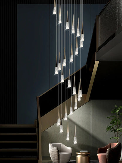 Vivienne Crystal Staircase Pendant Chandelier for Luxury Interiors