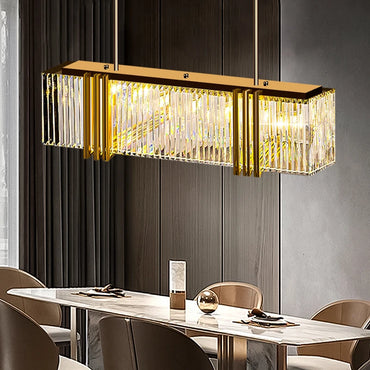 Colette Crystal Linear LED Pendant Chandelier