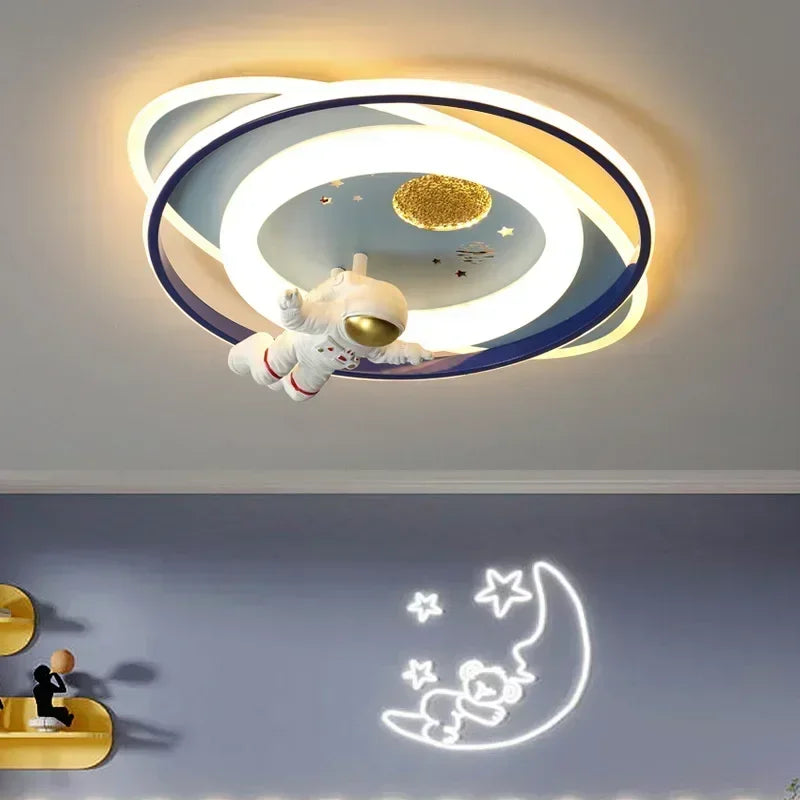 Amélie Astronaut Rocket LED Ceiling Light Kids Room Dimmable