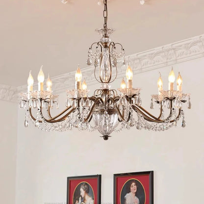 Charlotte Vintage Industrial Candle Chandelier Coffee Gold Ceiling Light