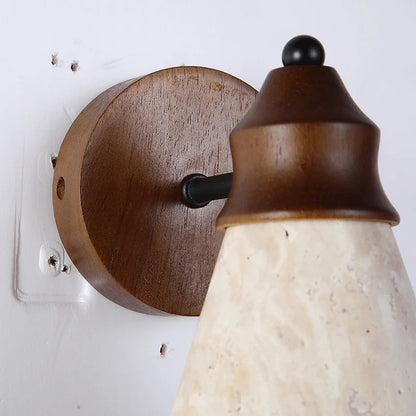 Élodie Travertine Stone Wall Lamp Nordic Bedroom Sconce