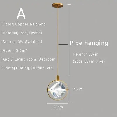 Amélie Crystal Pendant Hanging Light