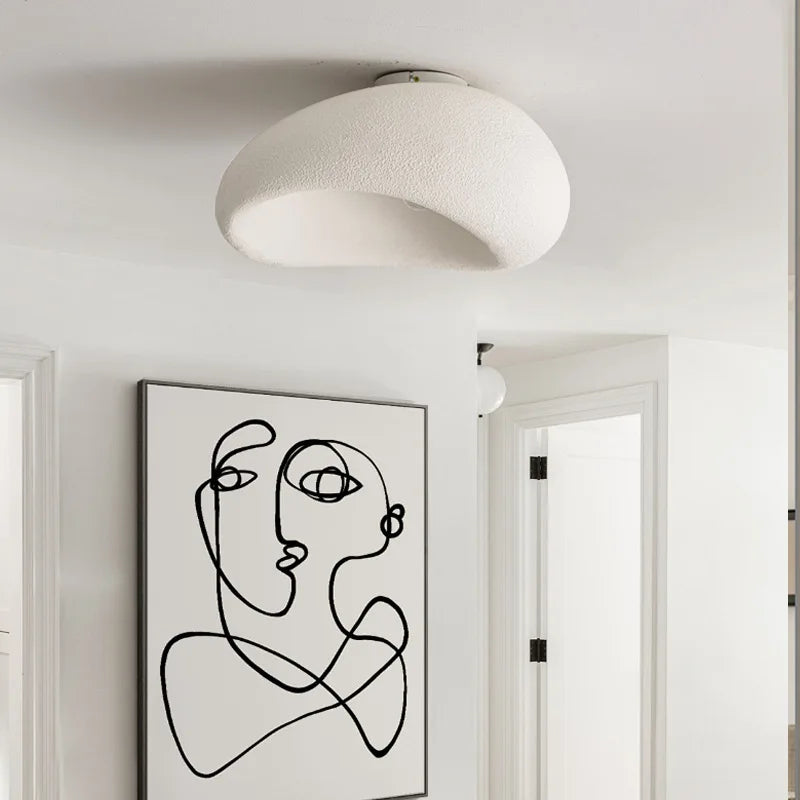 Camille Wabi Sabi Resin Ceiling LED Flush Mount Lamp