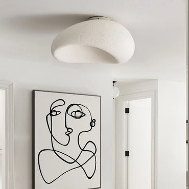 Camille Wabi Sabi Resin Ceiling LED Flush Mount Lamp