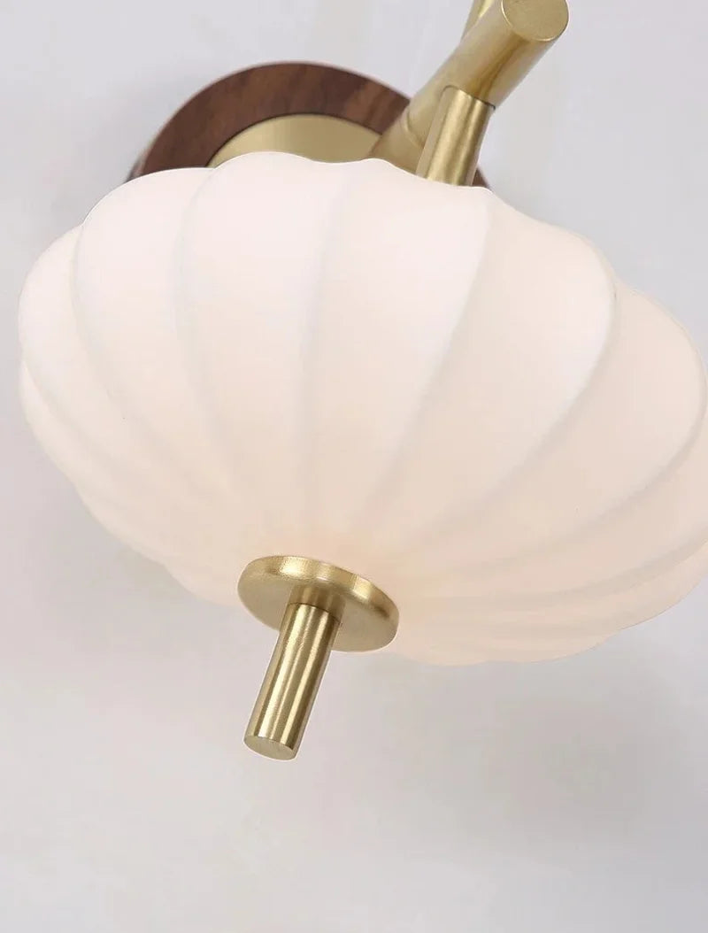 Camille Aurelia Ribbed Glass LED Wall Sconce