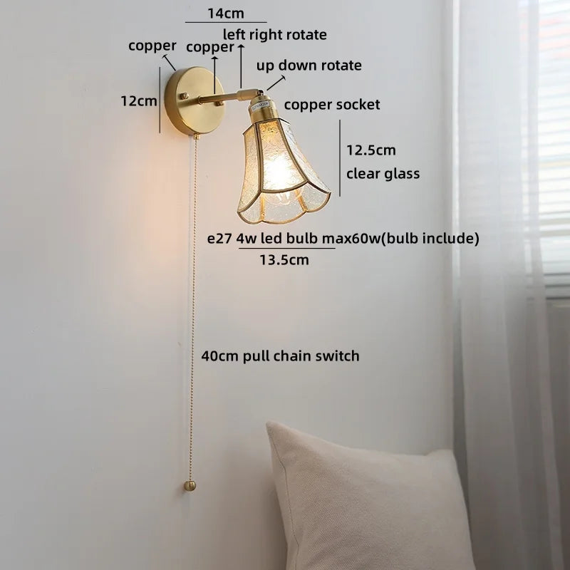 Aurélie Square Glass Wall Lamp Nordic Modern