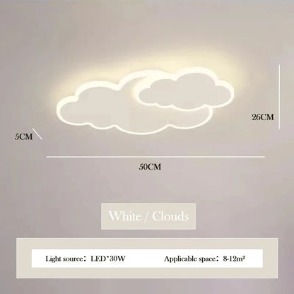 Élodie Creative Cloud LED Ceiling Light Kids Room Dimmable