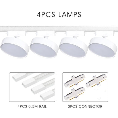 Lucie LED Track Light Adjustable Spotlight Rail Fixture