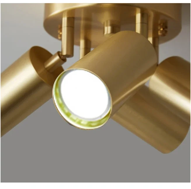 Juliette Postmodern Gold Adjustable GU10 Multi-Head Ceiling Spotlight
