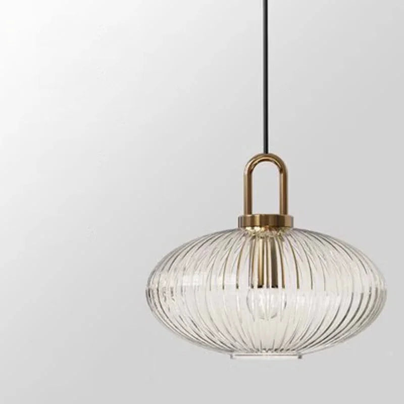 Inès Ribbed Glass Ridge Pendant