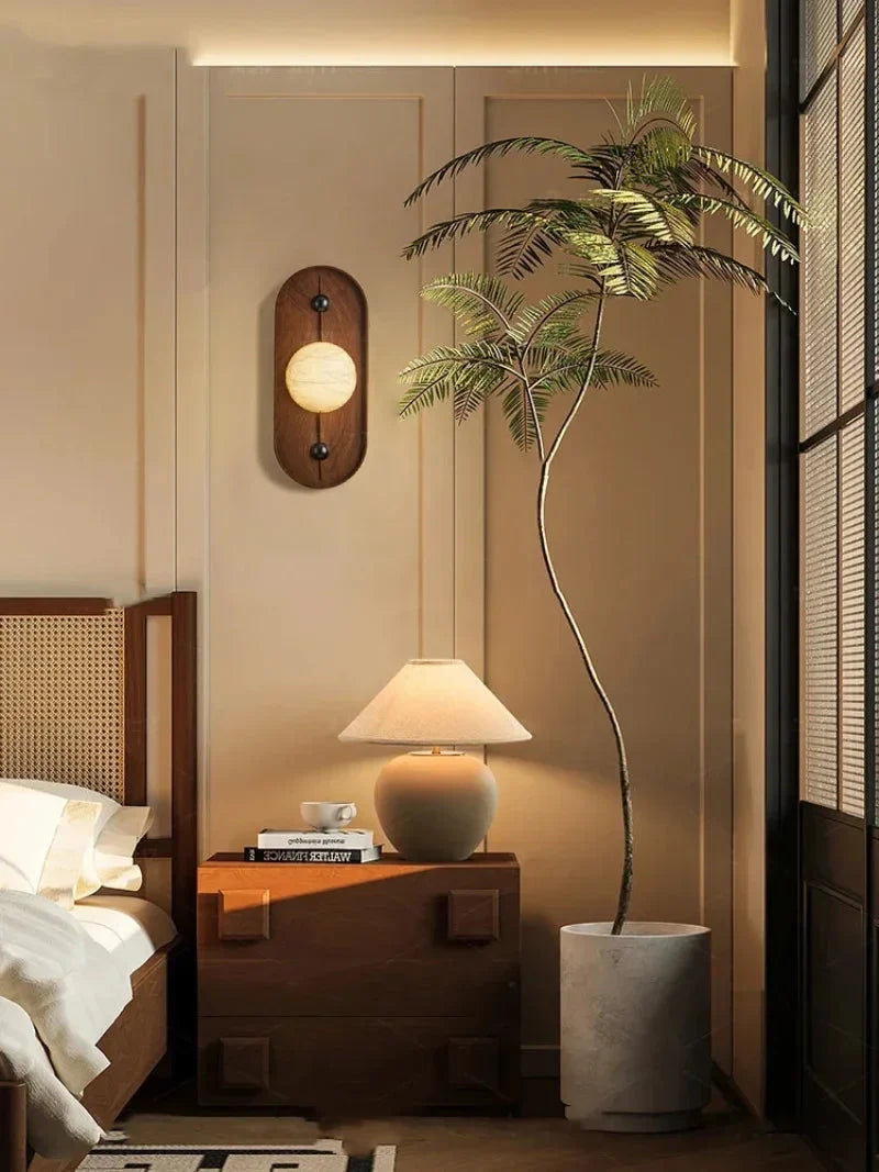 Élodie Soluna Sculpted Marble LED Wall Lamp