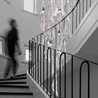 Aurélie Floating Leaf Chandelier Art Deco LED Ceiling Light