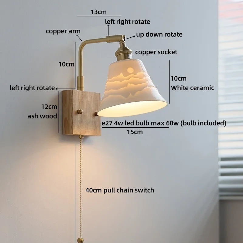 Amélie Vintage Ceramic Flower Wall Light
