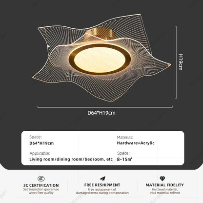Amélie Gold Luxe LED Ceiling Chandelier Light