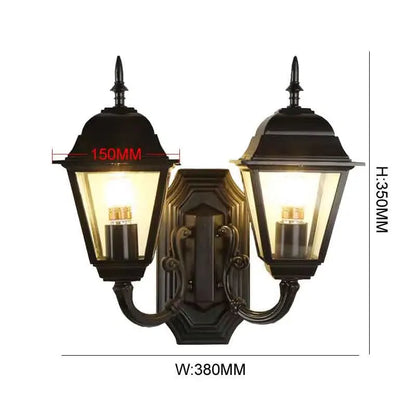 Camille Outdoor Dual Head Wall Light Modern Corridor Lamp