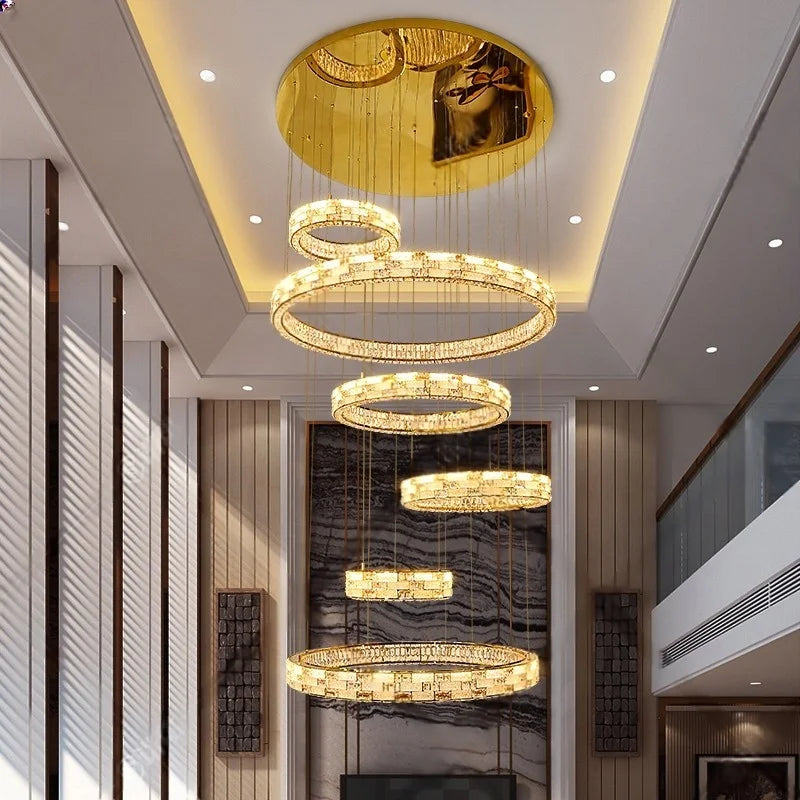 Modern Crystal Pendant Light for Living Room and Dining Room