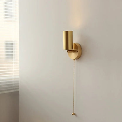Camille Gold Copper Walnut LED Wall Lamp Japan Style