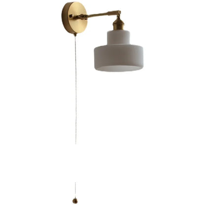 Émilie Rotating Glass Wall Lamp Pull Chain