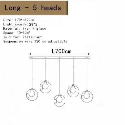 Aurélie Nordic Double Glass LED Ceiling Chandelier