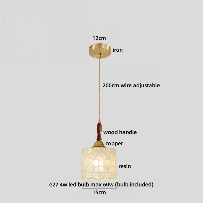 Isabelle Ceramic Pendant Light Japanese Vintage Style