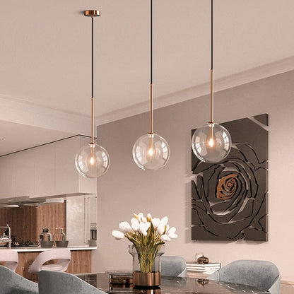 Elodie Scandinavian Glass Ball Pendant