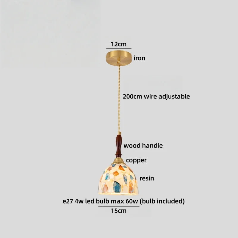 Isabelle Ceramic Pendant Light Japanese Vintage Style