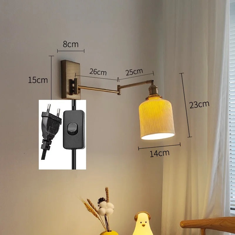 Geneviève Swing Arm Dual Head Wall Light