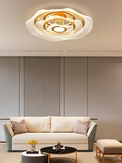 Amélie Gold Luxe LED Ceiling Chandelier Light
