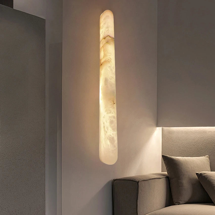 Camille Oval Marble Wall Lamp Luxury LED Sconce Light