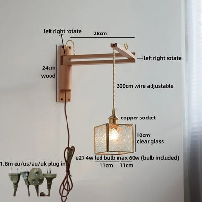 Aurore Wabi Sabi Glass Wall Lamp Nordic Style