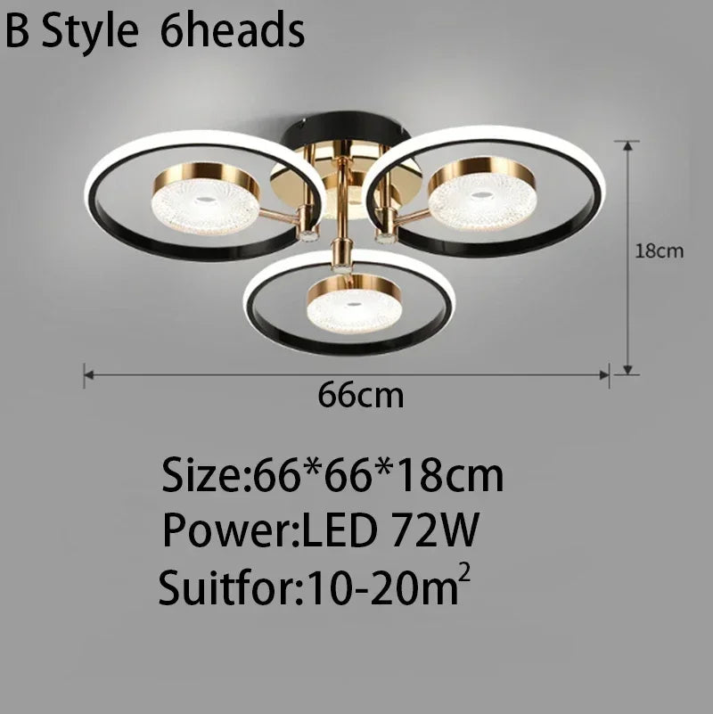 Modern Layered LED Ceiling Light – Minimalist Flush Mount for Living Room & Dining Area