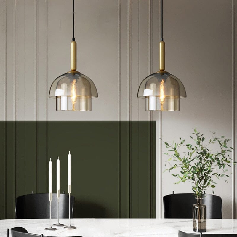 Amélie Champagne Vintage Glass Pendant Light
