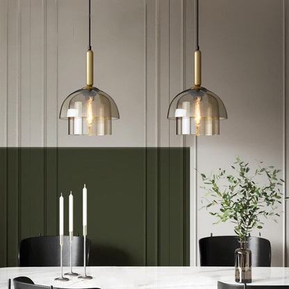 Amélie Champagne Vintage Glass Pendant Light