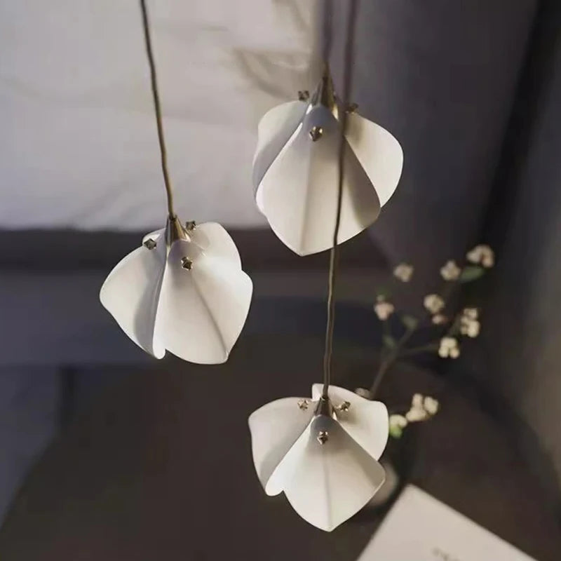 Liora Modern Lotus Cluster Staircase Chandelier
