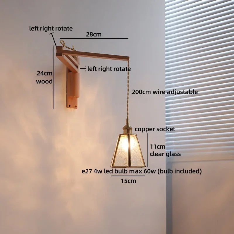 Aurore Wabi Sabi Glass Wall Lamp Nordic Style