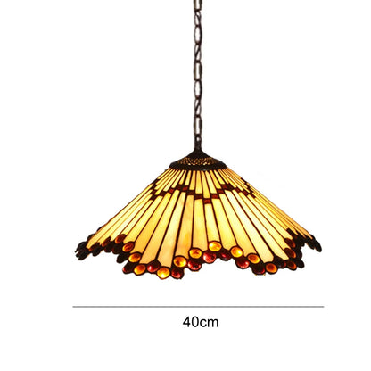 Colette Tiffany Colorful Glass Pendant Lamp Mediterranean