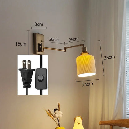 Geneviève Swing Arm Dual Head Wall Light