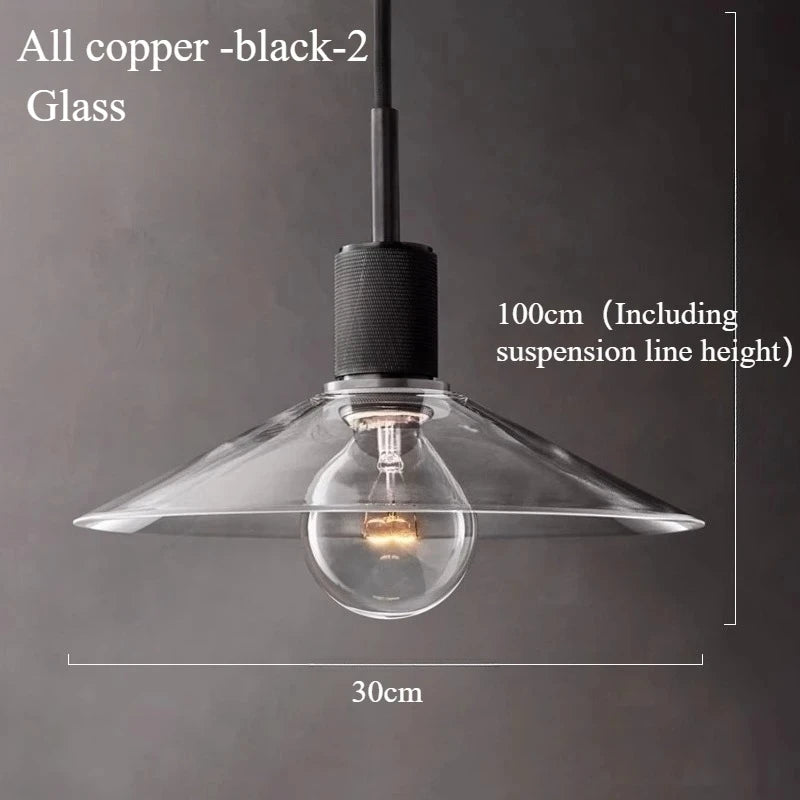 Inès Industrial Copper Cord Pendant Light Retro Cafe Fixture