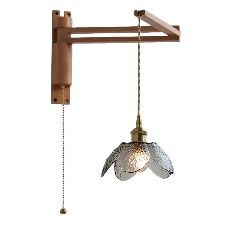 Élise Glass Flower Wall Lamp Flexible Arm Nordic
