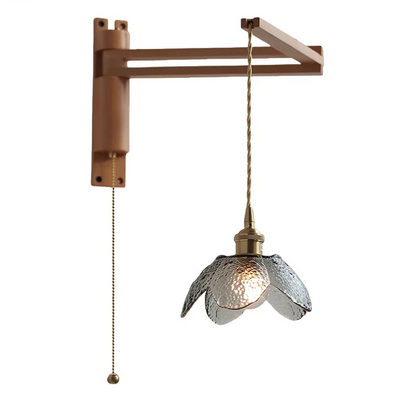 Élise Glass Flower Wall Lamp Flexible Arm Nordic