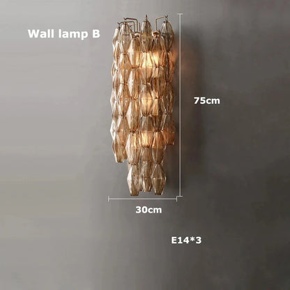 Retro Champagne Pendant Light for Large Living Room Lighting