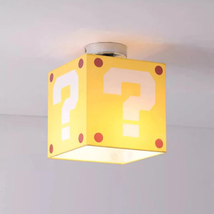 Sophie Yellow Question Mark Kids Ceiling Lamp Creative Bedroom Light