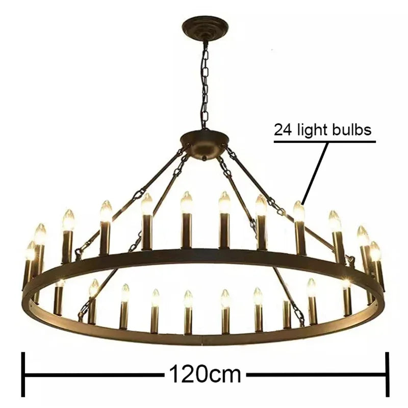 Anouk Wrought Iron Circular Pendant Light for Dining and Living Room
