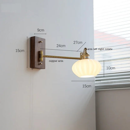 Lucienne Rotating Arm Wall Lamp Pull Chain