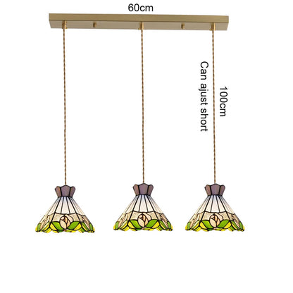 Camille Retro Colorful Glass Pendant Chandelier E27 Light